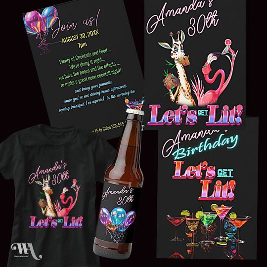 Discover Funny Let's Get Lit Animal Duo Favor Bag
