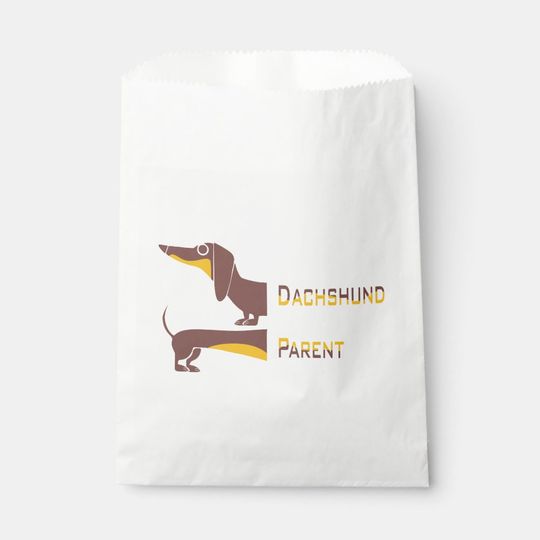 Discover Funny cute dachshund for long dog parent favor bag