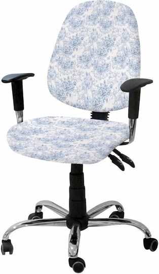 Discover Spring Blue Hydrangea Floral Office Chair Covers