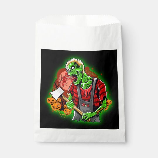 Discover Halloween Funny Green Zombie Axe on  Favor Bag