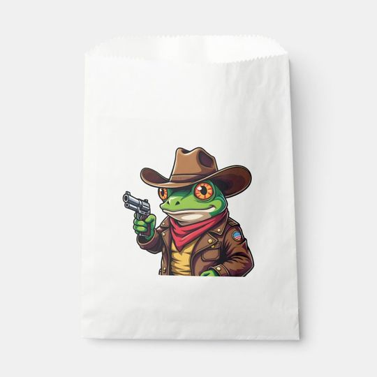 Discover Kawaii Funny Cowboy Western Frog Lovers Favor Bag