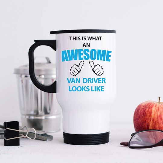 Discover Mug - Awesome Van Driver Travel Mug for Road Trips, Insulated Coffee Cup, Perfect Gift for Travelers & Adventurers