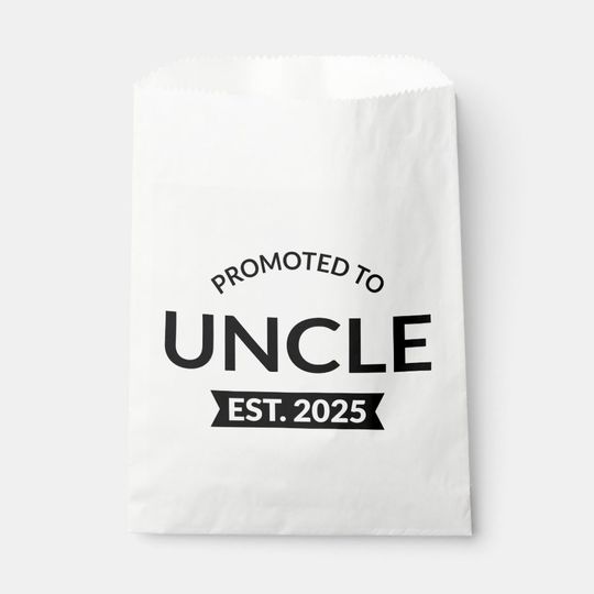 Discover Promoted To Uncle Est. 2025 II Favor Bag