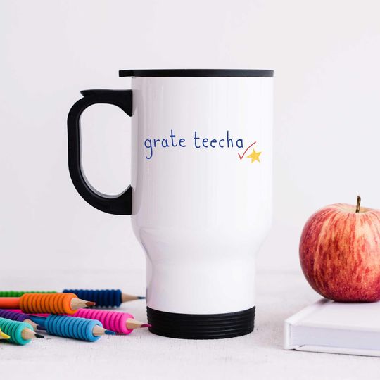 Discover Travel Mug - Grate Teecha Metal Travel Mug | Perfect Teacher & Graduation Gift, School Leavers, Appreciation Gift for Educators