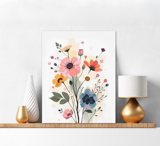 Discover Paint By Numbers Kit For Adults Simply Wildflowers Diy Acrylic Painting Kit Nature Lovers Wall Art Christmas Gift Diy Acrylic Paint Kit 329