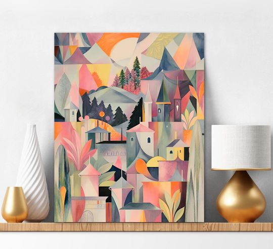 Discover Paint By Numbers Kit For Adults Pastel City Painting Kit Abstract City Christmas Gift Birthday Gift Acrylic Paint Set for Mom 308