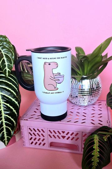 Discover Capybara Travel Mug | Cute On The Go Flask | Funky Stainless Steel Mug  Stylish Handmade Travel