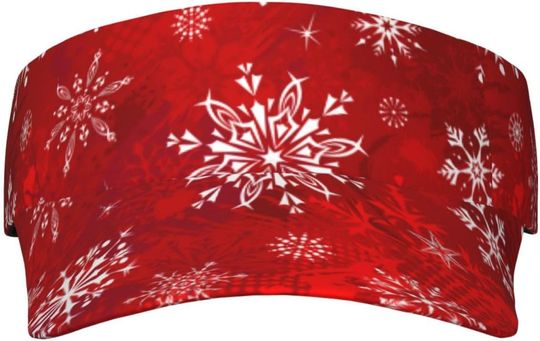 Discover Cute Christmas Snowflakes Xmas AOP Sun Visor Hats