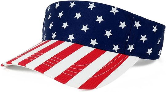 Discover American USA Flags AOP Sun Visor Hats