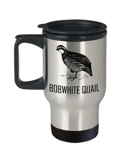 Discover Bobwhite Quail Travel Mug - Beautiful Sketch Bird Gift - Northern Coffee or Tea Cup