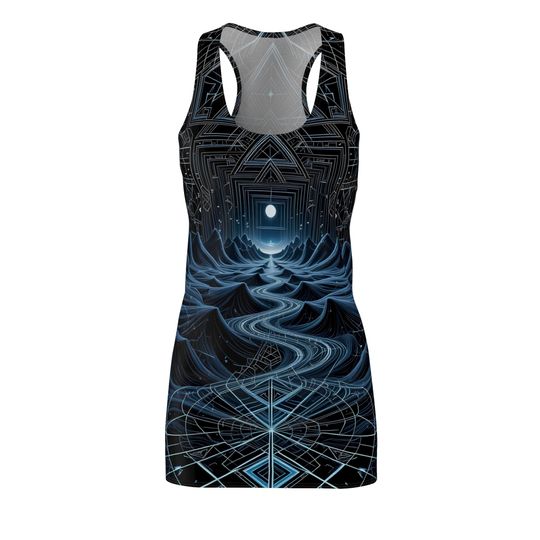 Discover Sacred Geometry Dress, Racerback Boho Summer Dress, Festival Wear