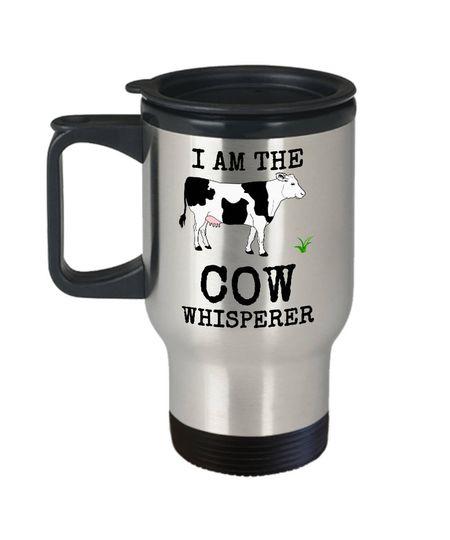 Discover Cow Whisperer Travel Mug Dairy Farmer Beef Rancher Gift Coffee Cup