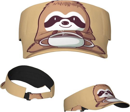 Discover Sloth AOP Sun Visor Hats