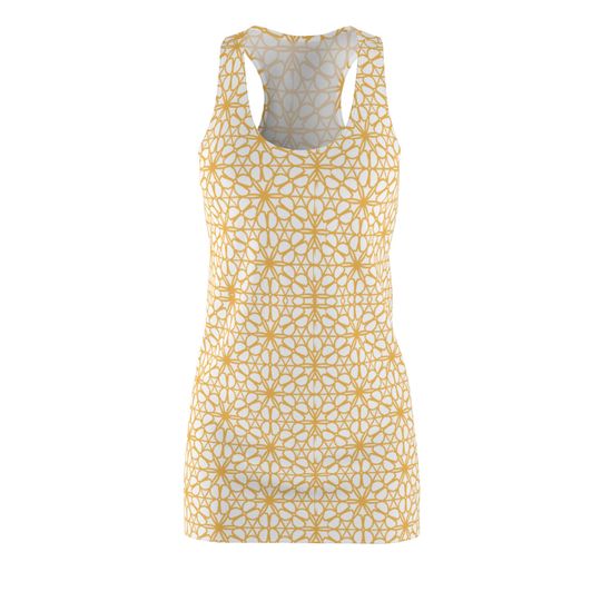 Discover Sunny Floral Racerback Dress, Summer Dress, Beachwear, Casual Dress, Vacation Outfit, Party Dress, Perfect for Warm Weather