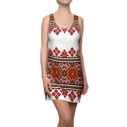 Discover Women's Cut & Sew Racerback Dress (AOP)
