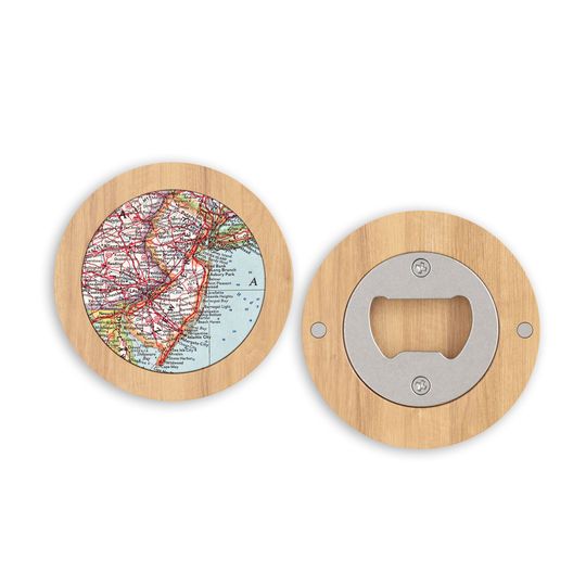 Discover New Jersey Magnetic Bottle Opener - New Jersey Bottle Opener - New Jersey  Wedding Favor - New Jersey Realtor Gift - New Jersey Magnet