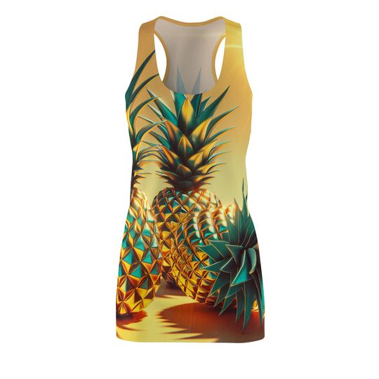 Discover Tropical Pineapple Racerback Dress
