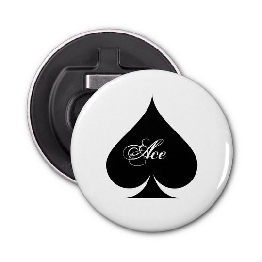 Discover Ace of spades magnetic beer bottle opener
