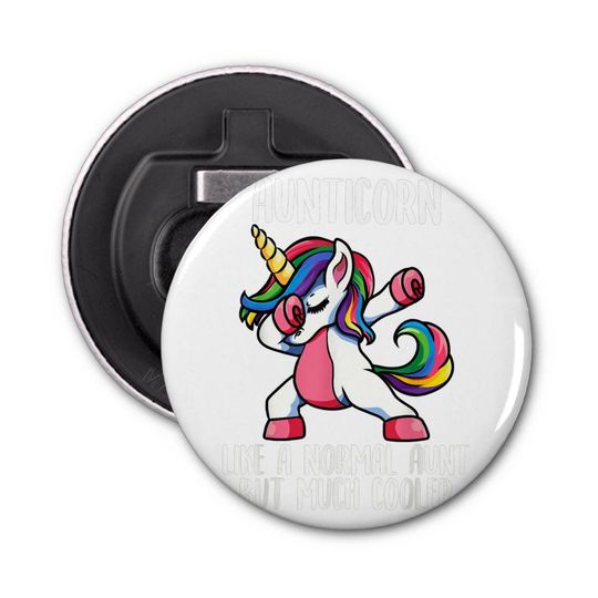Discover Button Bottle Opener with magnet