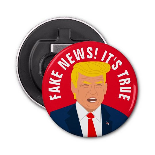 Discover Funny Donald Trump cartoon quote magnetic beer Bottle Opener