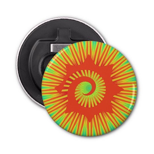 Discover Colorful Red Spiral Magnet Bottle Opener