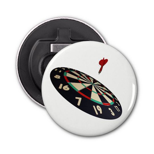 Discover Darts Destination, White Magnetic Bottle Opener