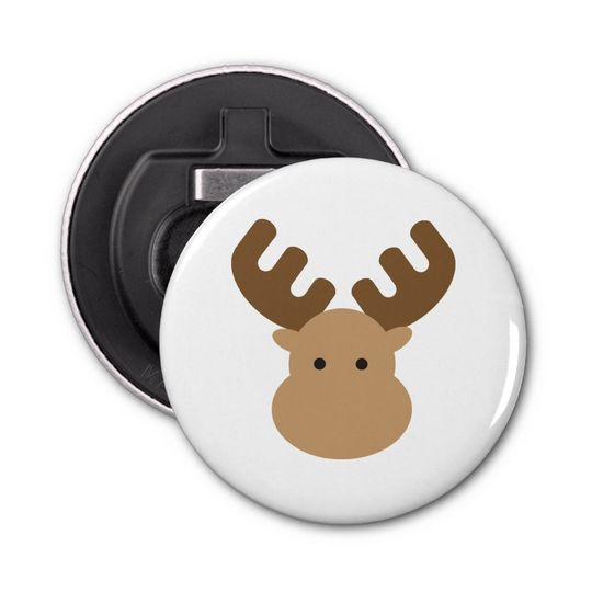 Discover Moose Bottle Opener Fridge Magnet