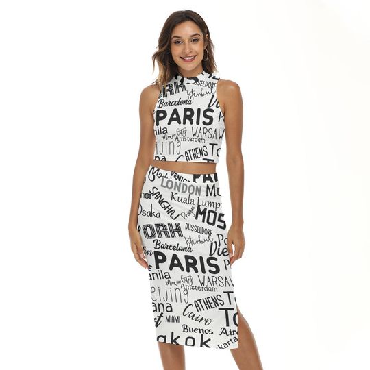 Discover Kawaii Heaven Women's Jetsetter Cityscape Two-Piece Set