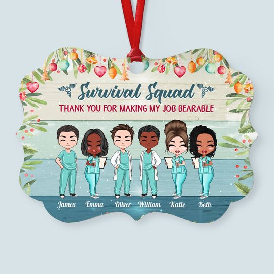 Discover Heart Made Us Friends - Personalized Aluminum Ornament - Christmas Decoration Gift For Nurses Doctors