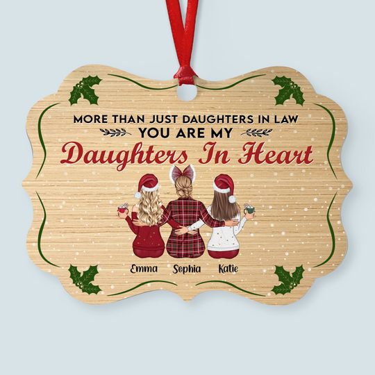 Discover My Daughter In Heart - Personalized Aluminum Ornament - Christmas Gift For Mother-in-law, Daughter-in-law