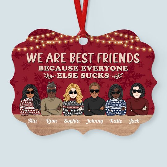 Discover More Than Just Friends - Personalized Aluminum Ornament - Christmas Decoration Gift For Besties