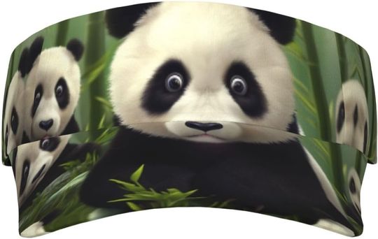Discover Cute Panda AOP Sun Visor Hats