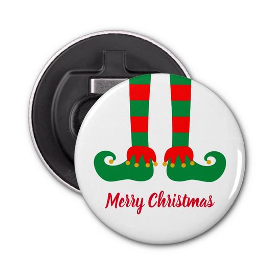 Discover Merry Christmas party magnetic beer bottle opener