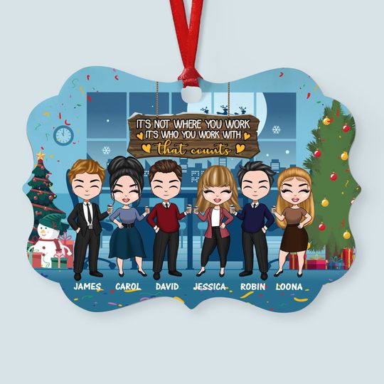 Discover It's Not Where You Work - Personalized Aluminum Ornament - Christmas Gift For Friends