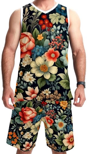 Discover Florals Basketball Jersey Sets