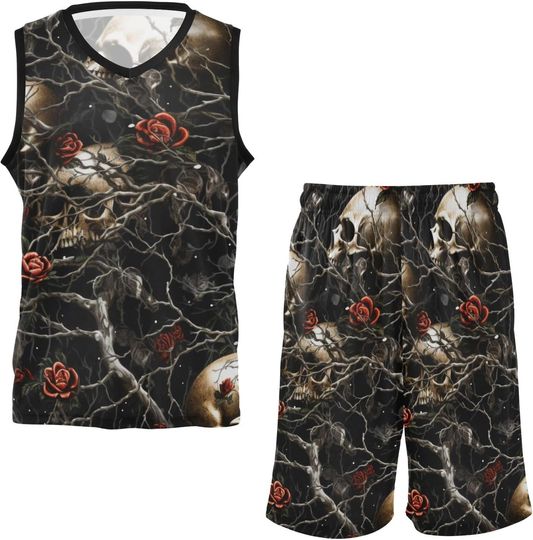 Discover Skulls-roses Basketball Jersey Sets
