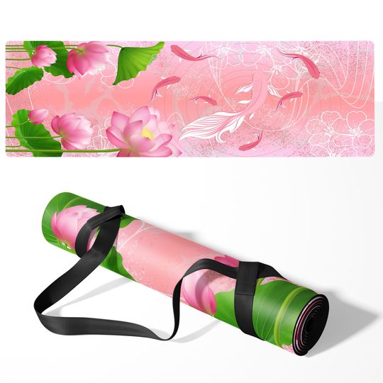 Discover Koi Fish Yoga Mat | Ships Next Day | Custom | Workout Mat