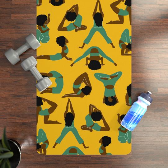 Discover Yoga Poses Yoga Mat - Brown Yogi - African American