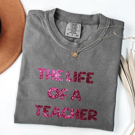 Discover Life of a Teacher Shirt, Glitter Concert Tshirt, Showgirl Era Tee, Personalized Name Tour Outfit, Music Fan Gift