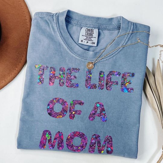 Discover Life of a Mom Shirt, Glitter Concert Tshirt, Music Fan Showgirl Era Tee, Trendy Tour Outfit Gift