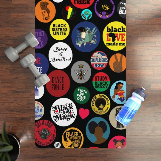 Discover Black Woman Yoga Mat - Gift for Yogi - Yoga Instructor - Black Girl Magic