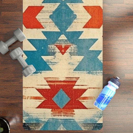 Discover Southwestern Yoga Mat, Boho Yoga Mat, Native style yoga mat