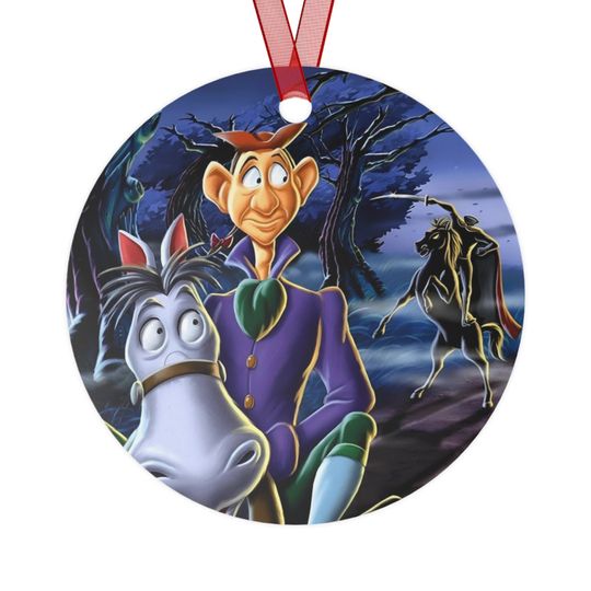 Discover Disneyyy The Adventures of Ichabod and Mr. Toad from the classic movie from 1949 metal ornament.