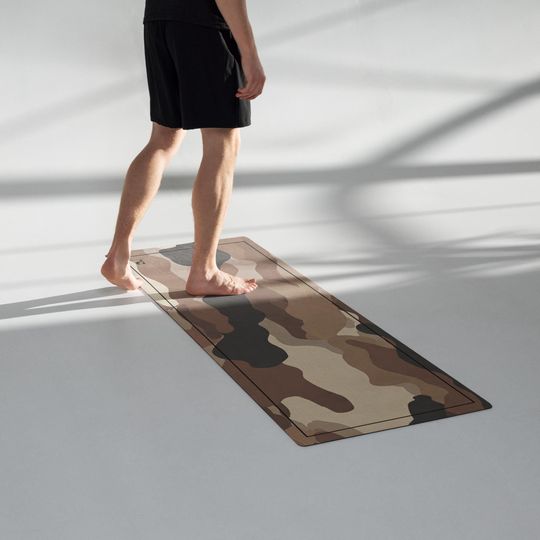 Discover Camouflage Yoga Mat for Men & Women  Non-Slip, Minimalist Camo Fitness Mat