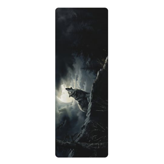 Discover Rubber Yoga Mat howling wolf yoga mat wolf stuff yoga stuff gifts for yoga lovers