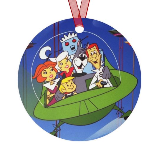 Discover The Jetson's Christmas Metal Ornament.