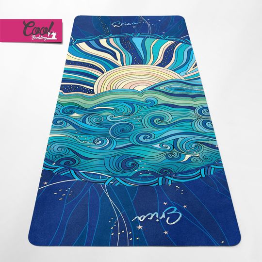 Discover Sea Sun Yoga Mat  Anti-slip Pilates Rug  Ashtanga Yoga Mat