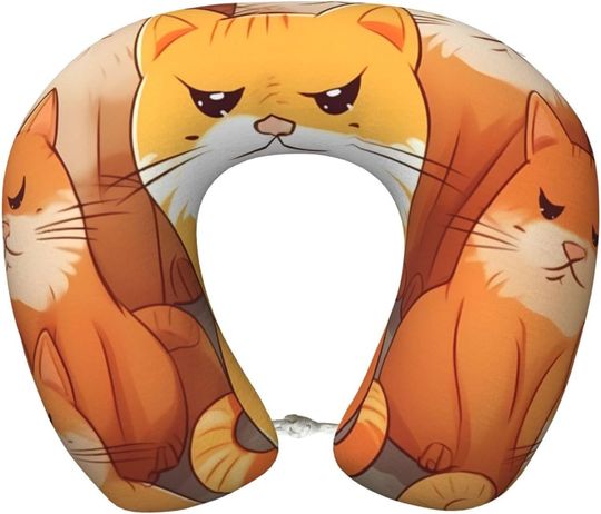 Discover Orange Cats U-Shaped Travel Neck Pillows