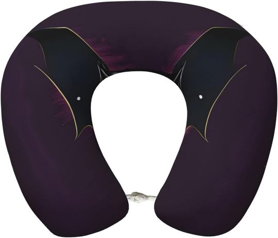 Discover Black Ghost Bat Travel Pillow U-Shaped Travel Neck Pillows