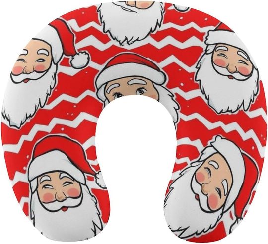 Discover Merry Christmas Santa Claus U-Shaped Travel Neck Pillows